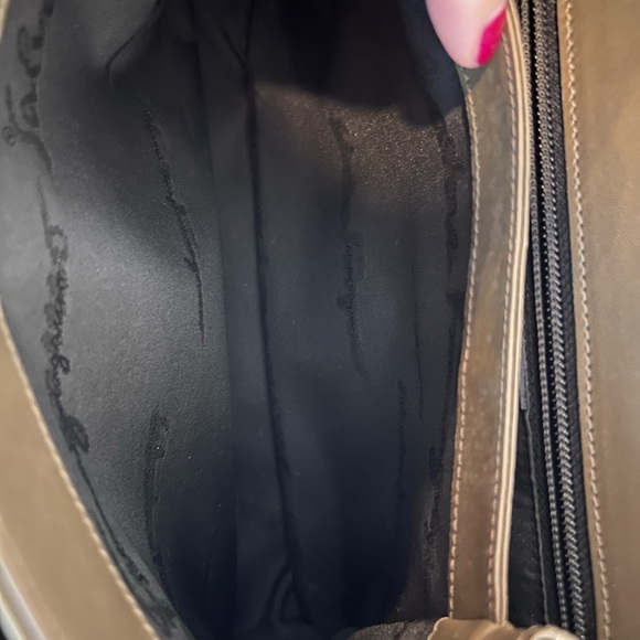 Salvatore Ferragamo Canvas Navy Green Handbag Authentic - Picture 8 of 15